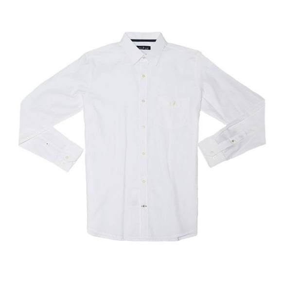 Camisa Polo Club Talla G Lisa con Bolsillo en Pecho Blanco