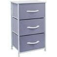 thumbnail image 3 of 3 Drawer Nightstand Chest End-Table Dresser - Purple, 3 of 11