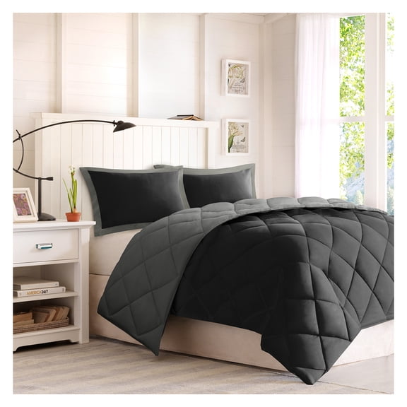 King Scotchgard Quilting Reversible Down Comforter Set