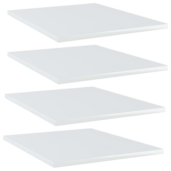vidaXL 15.7” x 19.7” High Gloss White Floating Shelf (4 Count)