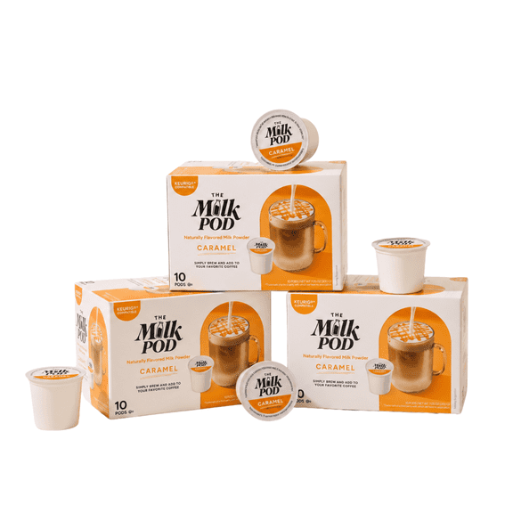 The Milk Pod | Caramel Milk Pods, Compatible with Keurig K-Cup Coffee Makers, 30 Ct