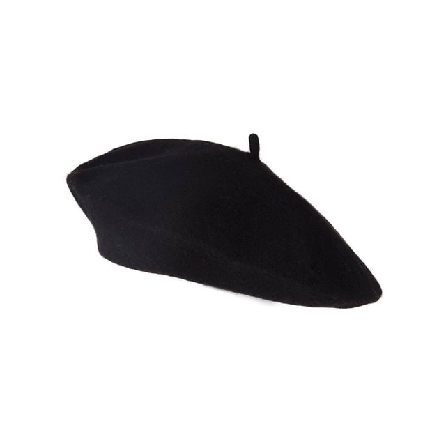 TopHeadwear Chic 100% Wool French Beret, Black