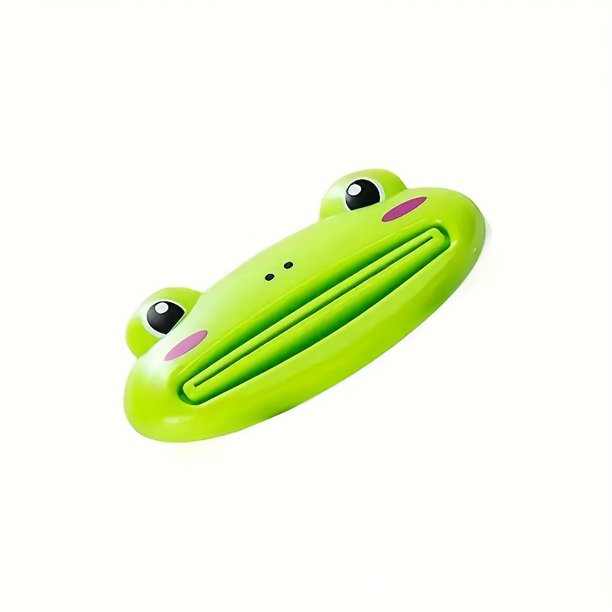 Exprimidores de pasta de dientes de plástico con forma de rana, gato, panda y cerdo de dibujos animados - Paquete de 4 diseños variados