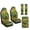 Green Shamrocks Coins, variant on Xixirimido 5-Piece Car Seat Cover Set Breathable PU Leather Front Seat Covers with Seat Belt & Console Covers Universal Fit for SUV, Sedan, Truck, Cows Butterfly Vibrant Floral Paint