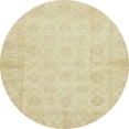 thumbnail image 1 of Ahgly Company Indoor Round Abstract Brown Gold Oriental Area Rugs, 3' Round, 1 of 6