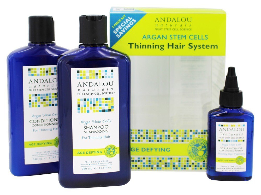 Andalou Naturals Argan Stem Cell Age Defying Thinning Hair System Kit 3 Piece(s) Walmart