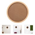 thumbnail image 3 of Marco de fotos creativo, delicado soporte para fotos, marco de fotos de pared de madera, redondo, para el hogar, la oficina y la tienda (caqui, 20 x 20 cm), 3 of 5