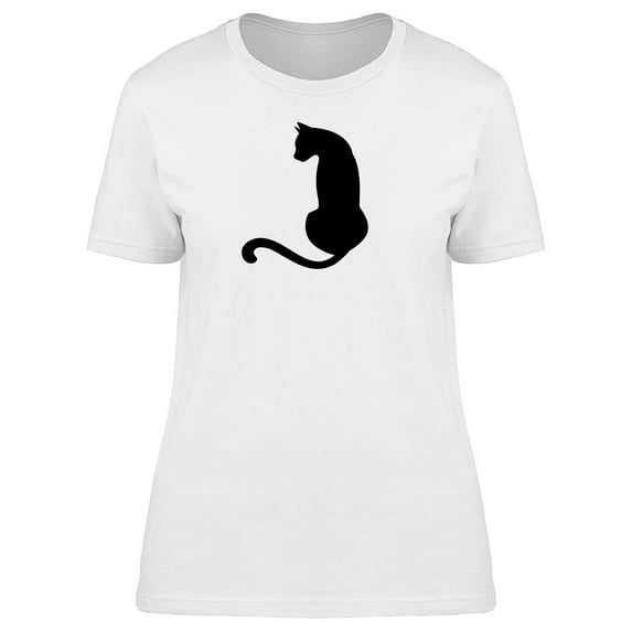Black Cat Silhouette Backside Tee Women's -Image by Shutterstock