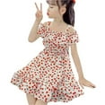 thumbnail image 1 of Robe Fille Manches à Volants Ligne A à Étages Évasée Robes de Printemps pour Filles Robes Florales pour Filles Robe Tutu, 1 of 9