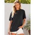 thumbnail image 4 of ANRABESS Womens Oversized T Shirts for Women Short Sleeve Summer Tops Crew Neck Loose Fit Casual Basic Tees Shirts Trendy Fashion Clothes Black Small, 4 of 10