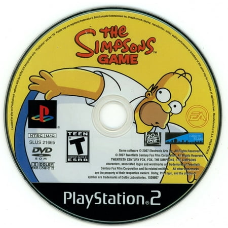 The Simpsons Game - Disc Only - Tested - PS2 Playstation 2