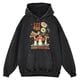 thumbnail image 2 of Sudadera con capucha para hombre estilo hip hop, 100 % algodón, de gran tamaño, holgada, con estampado retro desgastado, Let The Good Times Roll Mushroom Flower, 2 of 4