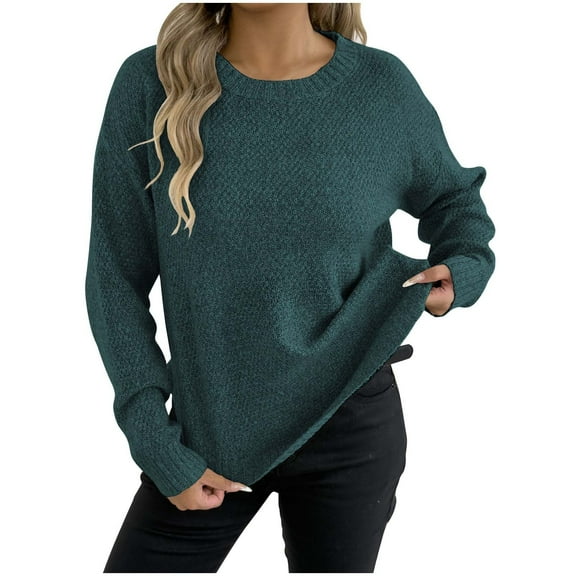 Fewfanhot Fall Sweaters Women Oversized Sweaters Fuzzy Chunky Warm Pullover Sweater