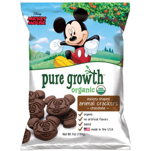 Pure Growth Organic Disney Mickey Mouse Mickey Shaped Chocolate Animal Crackers, 7 Oz. Walmart