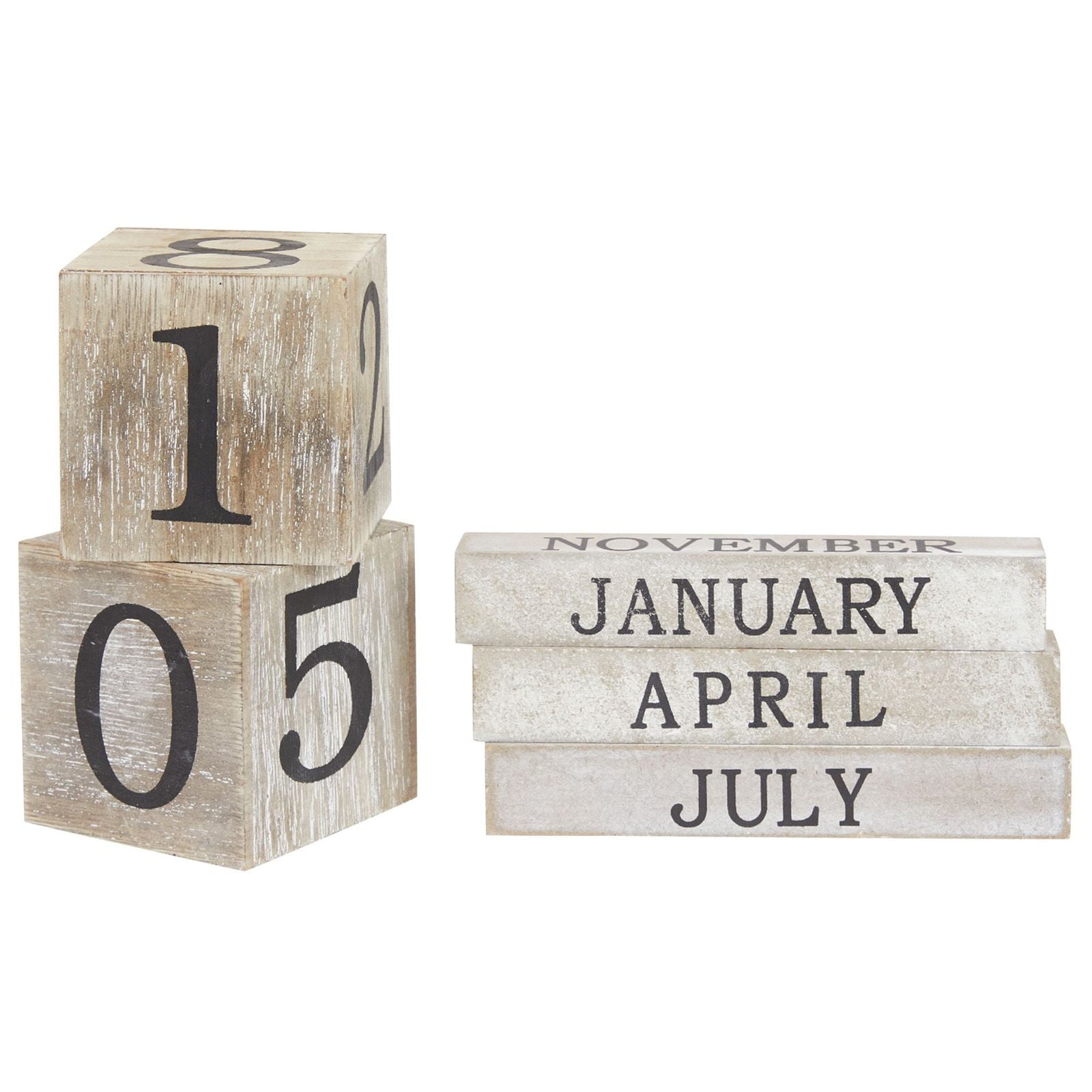 NEW Home Office Kitchen Court Church Pew Calendar Wood Block 3D 