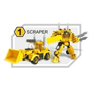 4 packages - 680 pcs Alloy Transformation Robots Engineering Vehicle Hercules Boy Children Deformation Toys Series1, Series 2, Series 3 and Series 4