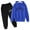 Blue-A, variant on Kids Boys Girls Active Sweatsuit,2PC Long Sleeve Letter Pattern Pullover Hoodie and Active Jogger Pants Winter Clothes Girls Jogger Set 5-6 Years