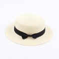 thumbnail image 3 of Coerni Tennis Hat Girls Kids Girls Boys Summer Fedora Straw Hat Wide Brim Floppy Beach Sun Cap Visor Hat, 3 of 3