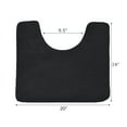 thumbnail image 4 of Clara Clark Bath Mat Bathroom Rug - Absorbent Memory Foam Bath Rugs - Non-Slip, Thick, Cozy Velvet Feel Microfiber Bathrug, Plush Shower, Toilet- Floor Bathmats Carpet - Black - Contour Size 24"x20", 4 of 5