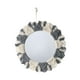 thumbnail image 3 of Espejo de pared colgante de macramé, elegante espejo decorativo redondo hecho a mano para la entrada, Gris blanco, 3 of 9