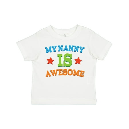 

Inktastic My Nanny is Awesome Gift Toddler Boy or Toddler Girl T-Shirt