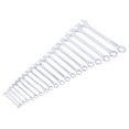 thumbnail image 3 of Ensemble de Clés Métriques 20 Pcs, Clés à Double Extrémité en Acier Inoxydable avec Finition Antirouille Chromée, Tailles 6-32mm, Sac de Rangement en Toile Robuste, Outils Manuels Haute Dureté et Torsion, 3 of 7