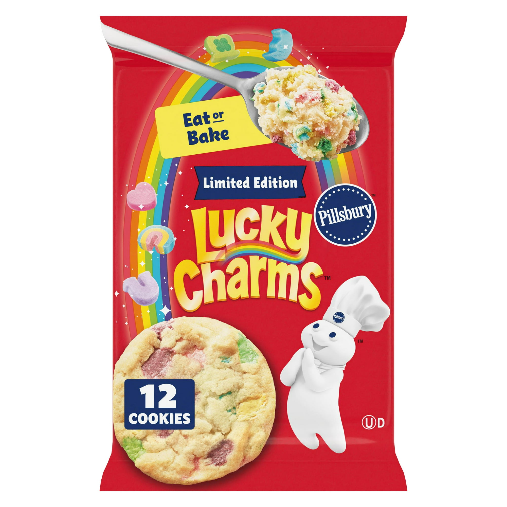 Pillsbury™ Holiday Premium Edition Cookie Dough Lucky Charms, 396