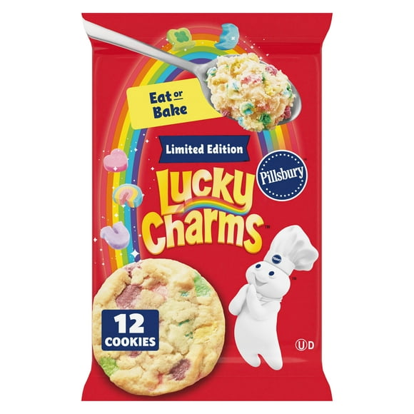 PillsburyMC Pâte à biscuits Édition des fêtes haut de gamme - Lucky Charms 396 g