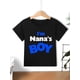 thumbnail image 1 of I'm Nana's Boy" Boys' Black T-Shirt - Casual & Cute Letter Print, Soft Cotton, Short Sleeve, Round Neck Top for Summer, 1 of 6
