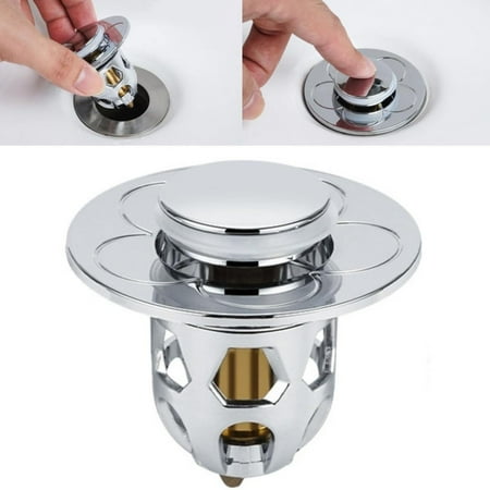 

Faucets Accessories Universal Sink Drain Stoppers 2024 Newest Sink Stopper With Hair Catcher Universal Washbasin Water Head Plug Bathroom Sink Drain Strainer For 1.341.57in Drain Hole Bathtub Drain