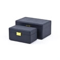 thumbnail image 6 of Sable Set of 2 Boxes with Gold Handles - Navy Blue, 6 of 10