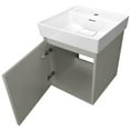 thumbnail image 4 of Nameeks Sharp-1919-W Sharp 18" Wall Mounted Single Basin Vanity Set - White, 4 of 7