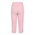 thumbnail image 6 of LYXSSBYX Plus Size Leggings for Women Clearance Fashion Women Plus Size Solid Hollow Elastic Waist Casual Leggings Capris Pants, 6 of 7