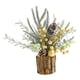 thumbnail image 1 of Árbol de Navidad artificial de mesa Decoración navideña Centro de mesa Pequeño Oro, 1 of 9
