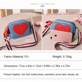 thumbnail image 3 of TAZAG Women's Lychee Pattern Love Mini Bag 2026 New Contrast Color Web Shoulder Diagonal Mobile Phone Bag, 3 of 10