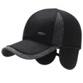 thumbnail image 4 of Baseball Cap for Men Fall Fashion Must Haves Men's Autumn And Winter Middle And Elderly Warm Earmuffs Thickened Travel Essentials Dad Hat Coffee, 4 of 9