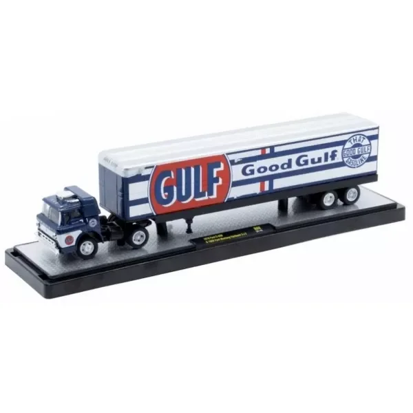 M2 Machines Auto Haulers Gulf Good Trailer & 1968 Ford Mustang R88