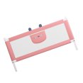 thumbnail image 3 of Valla de elevación para cama de bebé, 10 ajustes de altura, barandilla para cama de seguridad infantil de alta estabilidad, gato rosa, 1,8 m/70,87 pulgadas, 3 of 5