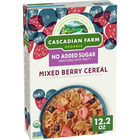 Cascadian Farm Organic Mixed Berry Cereal, No Added Sugar, 12.2 oz