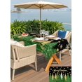 thumbnail image 4 of Outdoor Tablecloth with Umbrella Hole and Zipper, Black Green Christmas Rectangle Table Cloth 60x102 Inch Waterproof Tablecloth, Xmas Tree Stars Snowflake Winter Picnic Table Cover for Patio Camping, 4 of 7