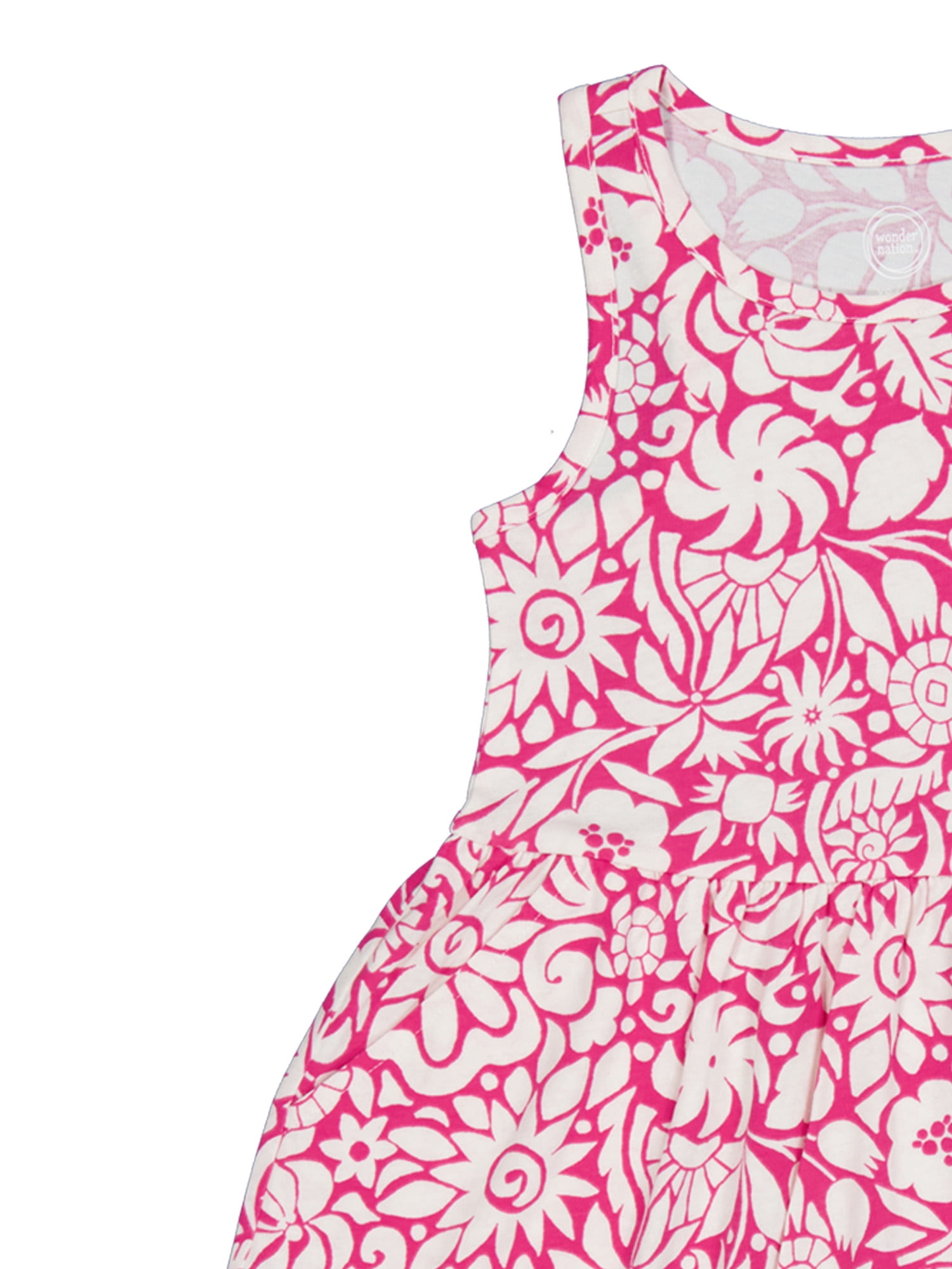 Wonder Nation Girls Play Dress and Short 2 Piece Set, Sizes XS-XLP