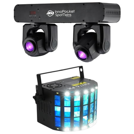 American DJ ADJ Inno Pocket Spot Twins Dual Moving Head Yoke + Free Multi Light