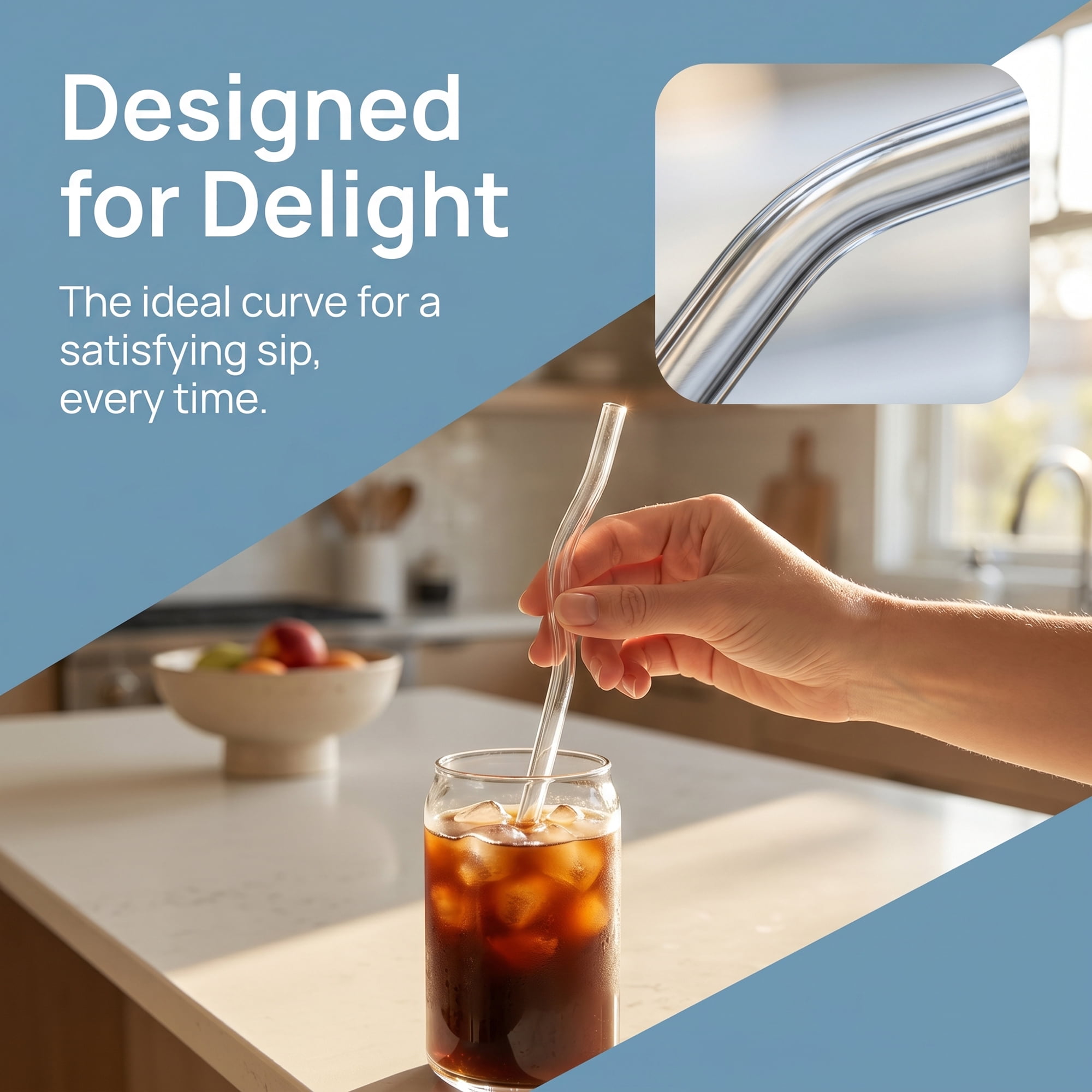 Unique Bargains 10Pcs Reusable Glass Dishwasher Safe Straws Transparent