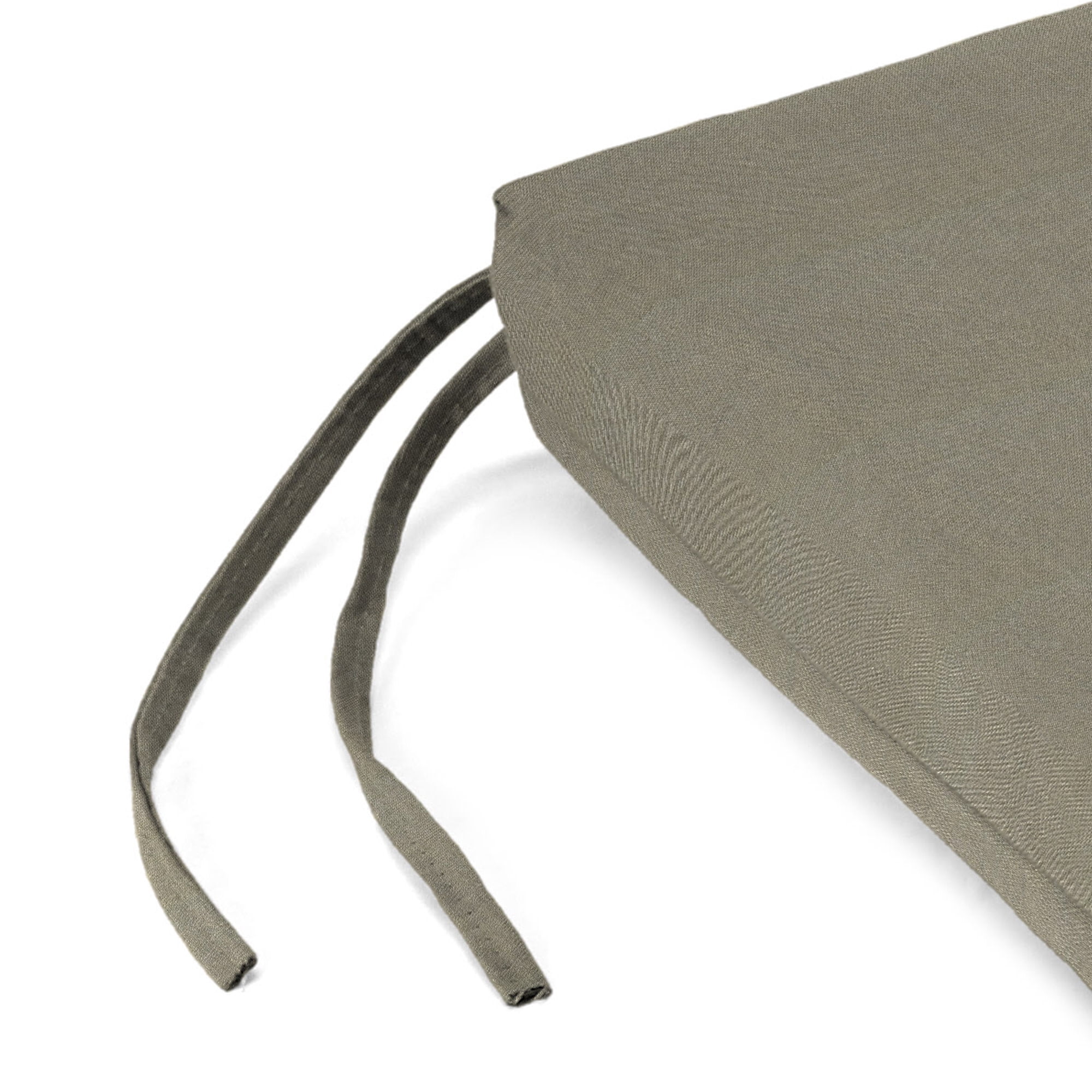 Jordan Manufacturing Sunbrella 17" x 19" Canvas Taupe Solid Rectangular Outdoor Chair Pad Seat Cushion with Ties (2 Pack)