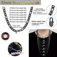 thumbnail image 5 of PROSTEEL Black Figaro Chain Necklace 9mm 18 Inches Fashion Stainless Steel Birthday Valentines Day Jewelry Gift for Men Women Adults Age, 5 of 7