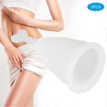 thumbnail image 5 of 2Pcs Silicone Menstrual Cup Women Female Feminine Hygiene Cup Menstruation SuppliesHeart Shaped White S, 5 of 5