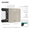 thumbnail image 3 of DUKAP LIFE Unique Digital Bathroom Body Weight Scale with Hidden LED Screen Display - Wood Print, 3 of 6