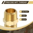 thumbnail image 4 of Conector de tubo de latón de 2 piezas, 5/8" OD x 1/2" NPT, adaptador de acoplamiento recto de compresión de latón, conector de unión de compresión de latón, adecuado para tubo de 5/8", 4 of 6