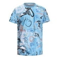 thumbnail image 2 of WEAIXIMIUNG T-Shirt Imprimé à Manches Courtes Hipster Hop pour Hommes Saint-Valentin, 2 of 6