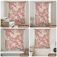 thumbnail image 6 of Peaches Branches Sheer Curtains 54 Inches Long, Farmhouse Spring Botanical Pink Flowers Light Filering Curtains, Breathable Simi Curtain Privacy Drapes for Kitchen Bathroom Small Window Treatment, 6 of 9